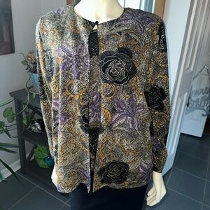 MSK Women 2 Piece Beautiful Tank and Cardigan Set ~ 1X